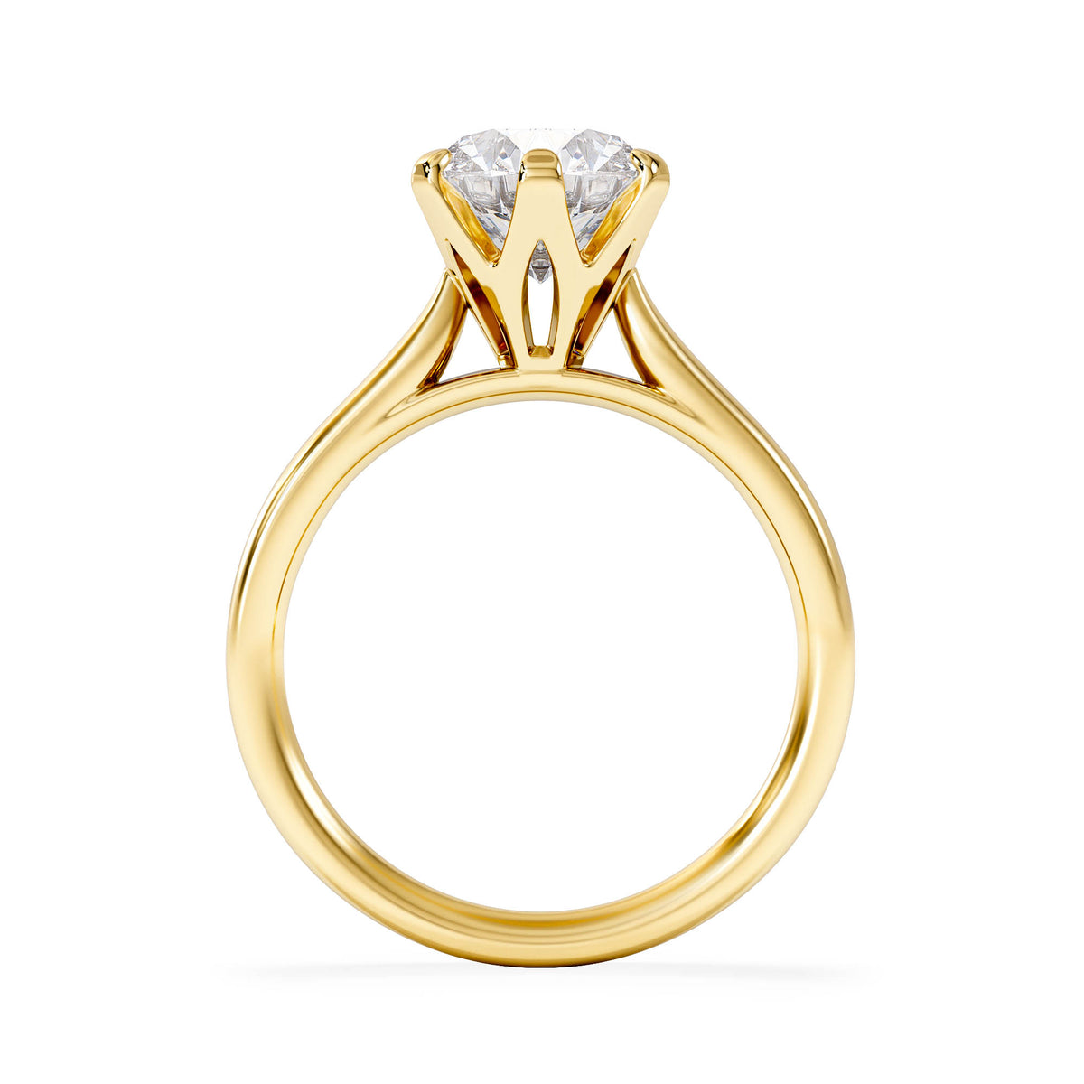 2 Carat Diamond Engagement Ring High Set Chloe Lab F/VS1 18K Gold