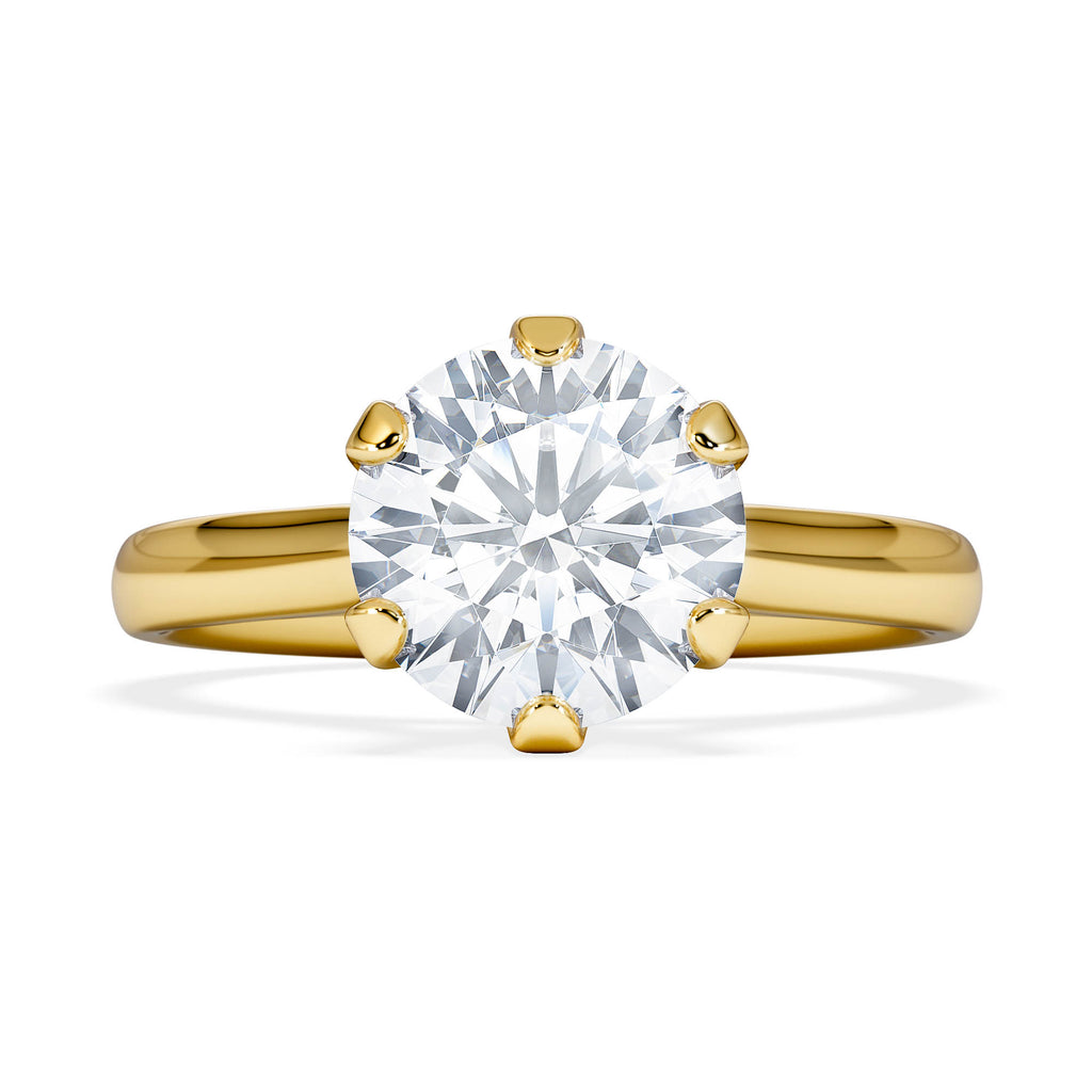 2 Carat Diamond Engagement Ring High Set Chloe Lab F/VS1 18K Gold