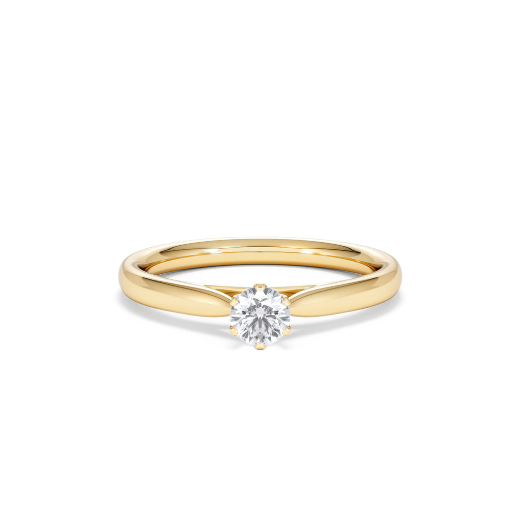 Engagement Ring Certified Diamond 0.25CT G/VS High Set Chloe 18K Gold