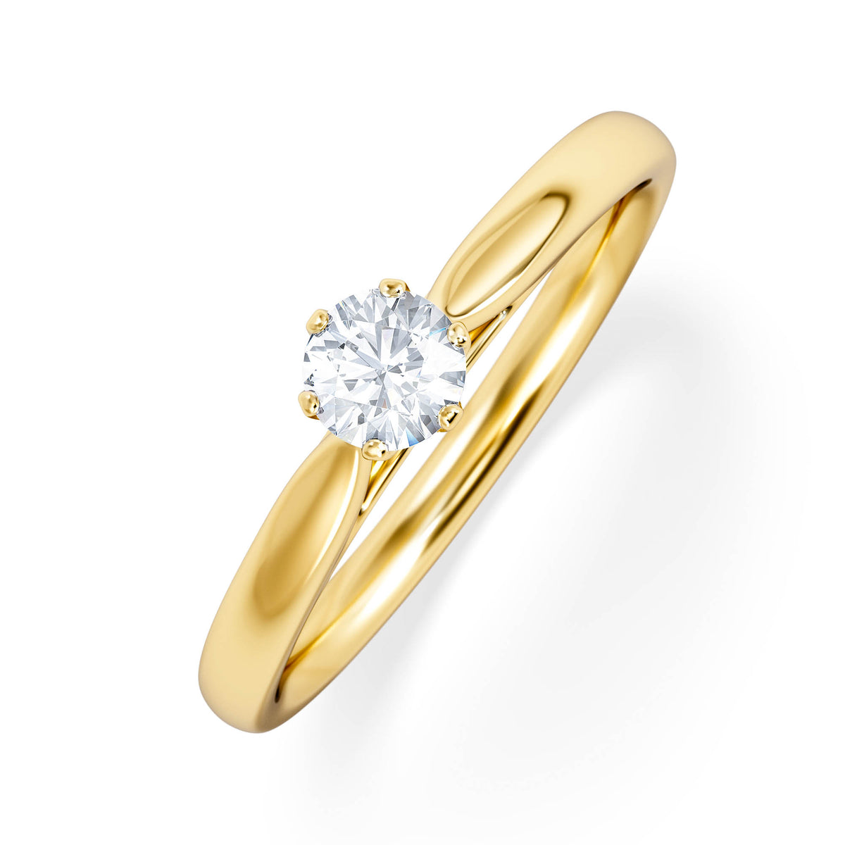 Engagement Ring High Set Chloe 0.25ct Lab Diamond G/Vs in 18K Gold
