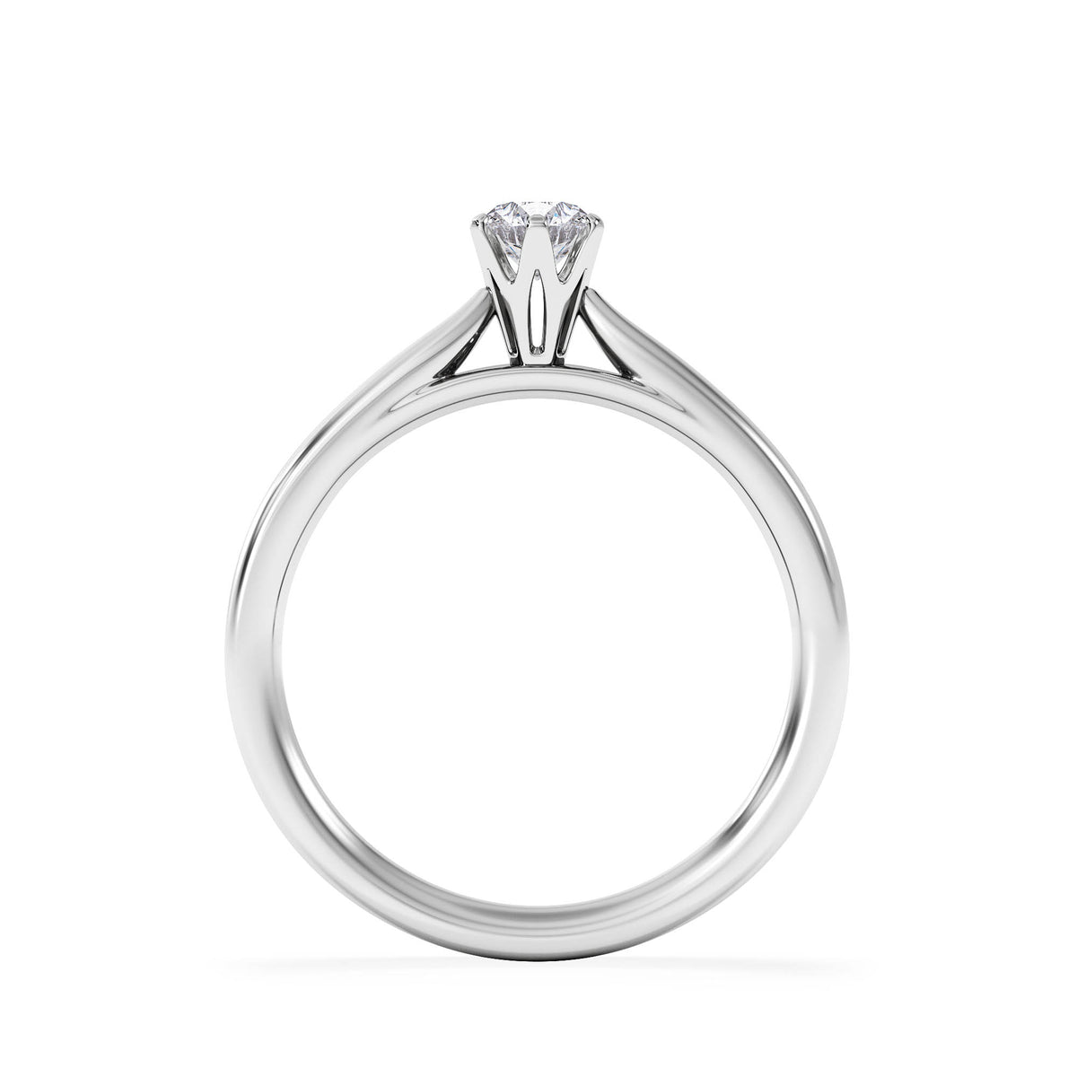 Engagement Ring High Set Chloe 0.33ct Lab Diamond G/Vs in 18KW Gold