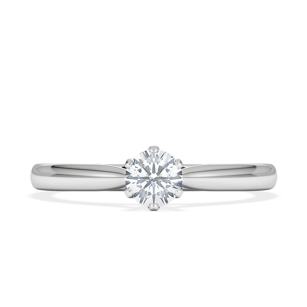 Engagement Ring Certified Diamond 0.33CT G/VS High Set Chloe 18K Gold