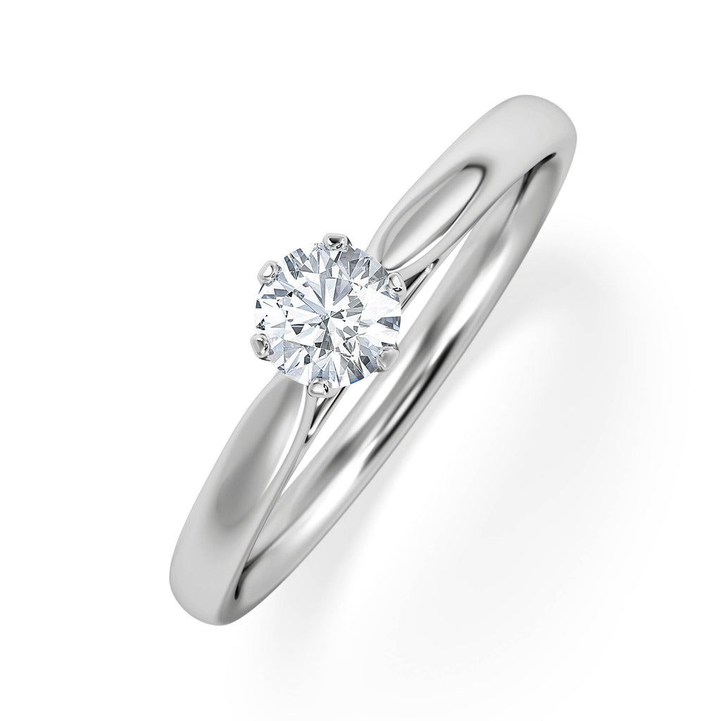 Engagement Ring High Set Chloe 0.33ct Lab Diamond G/Vs in 18KW Gold