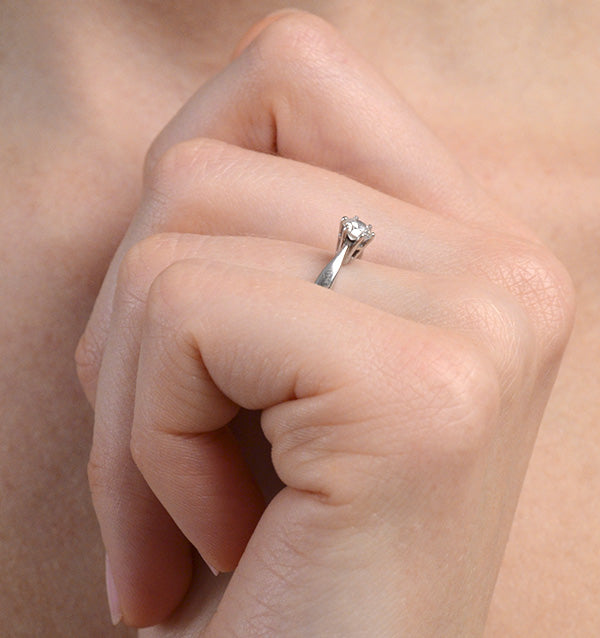 Engagement Ring High Set Chloe 0.33ct Lab Diamond H/Si in Platinum