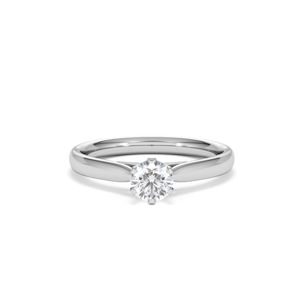 Half Carat Diamond Engagement Ring High Chloe Lab F/VS1 18K White Gold