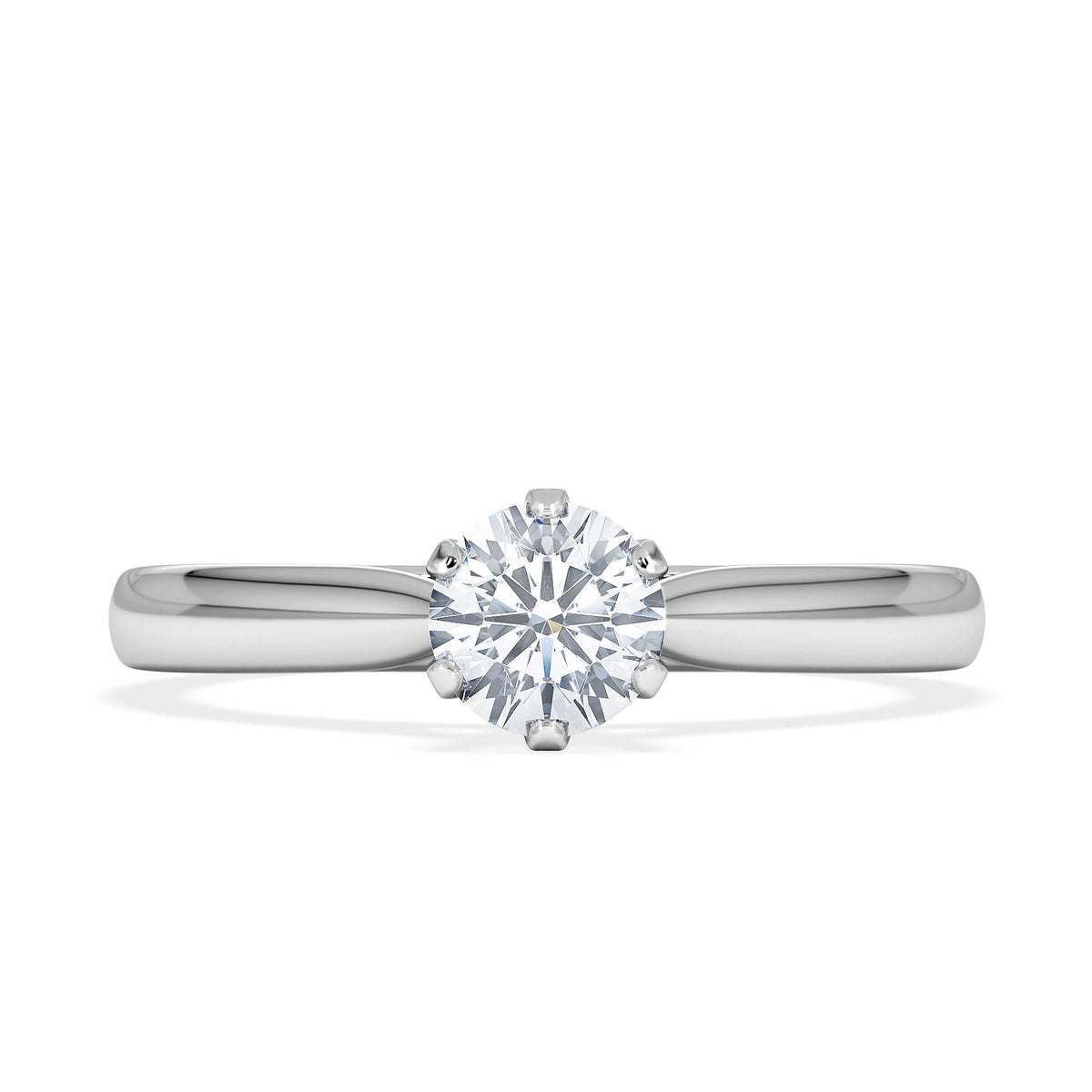 Platinum Half Carat Diamond Engagement Ring High Set Chloe Lab F/VS1