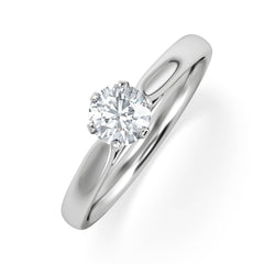 Platinum Half Carat Diamond Engagement Ring High Set Chloe Lab F/VS1
