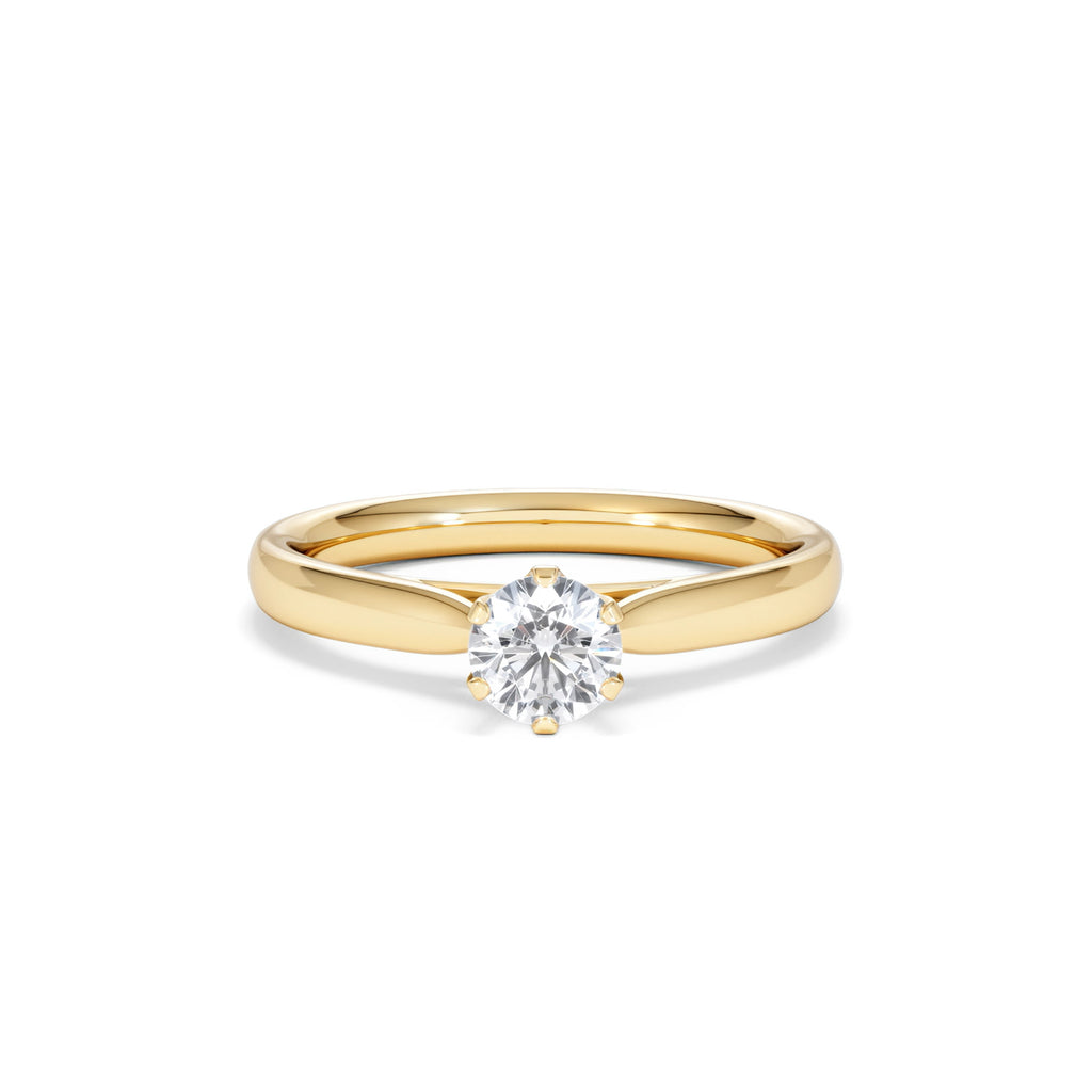 Half Carat Diamond Engagement Ring High Set Chloe Lab F/VS1 18K Gold