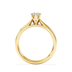 Half Carat Diamond Engagement Ring High Set Chloe Lab F/VS1 18K Gold