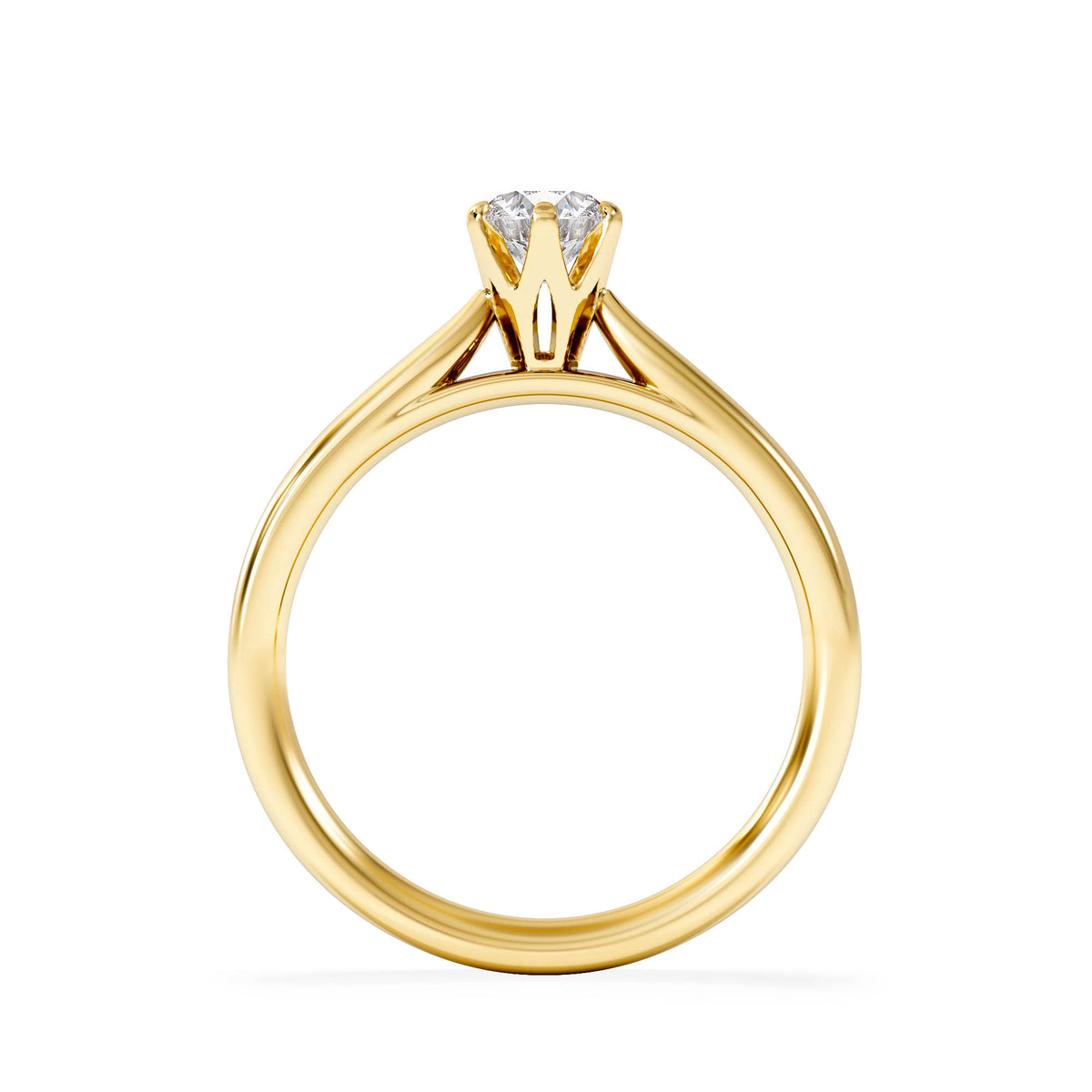 Certified High Set Chloe 18K Gold Diamond Engagement Ring 0.50CT