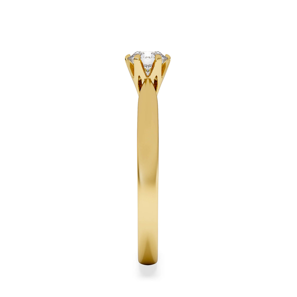 Certified High Set Chloe 18K Gold Diamond Engagement Ring 0.50CT