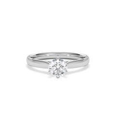 Certified 0.70CT Chloe High 18K White Gold Engagement Ring G/VS
