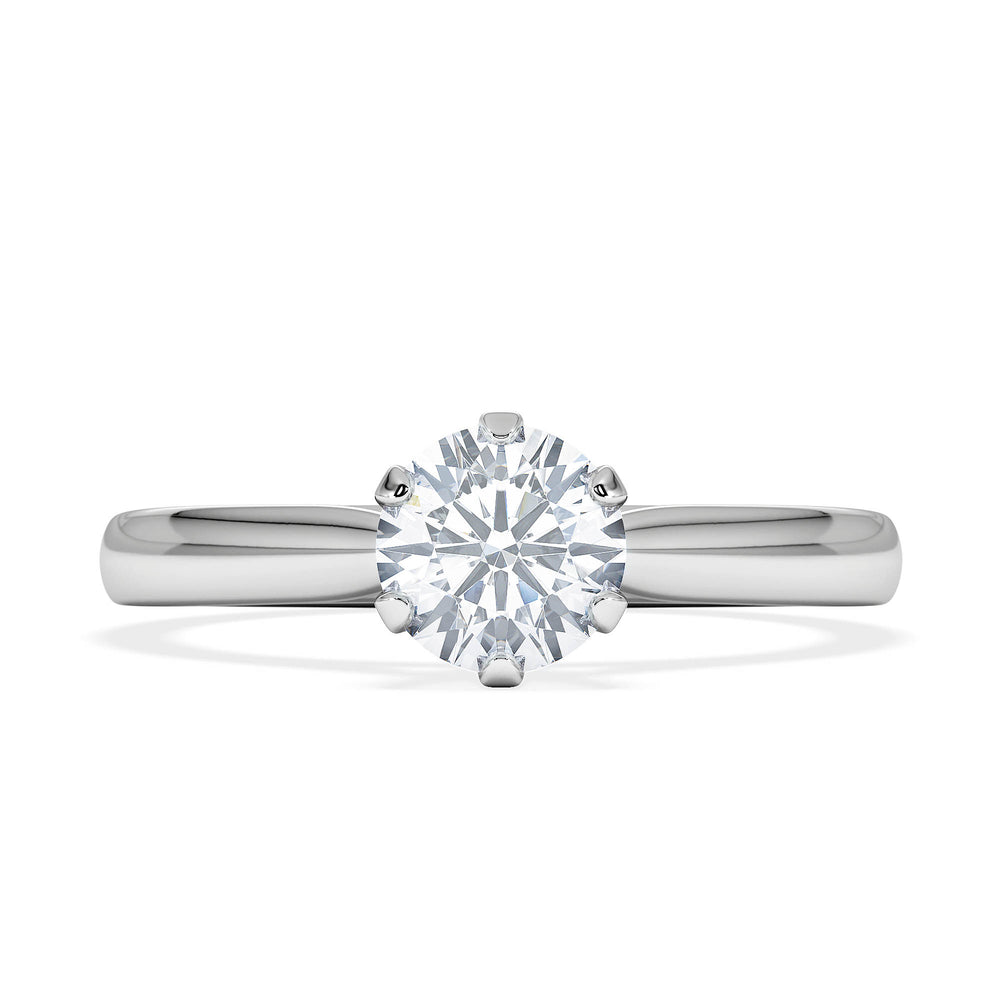 Certified 0.70CT Chloe High Platinum Engagement Ring G/VS