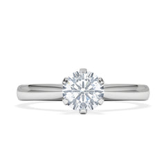 Certified 0.70CT Chloe High 18K White Gold Engagement Ring G/VS