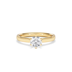 Certified 0.70CT Chloe High 18K Gold Engagement Ring G/VS