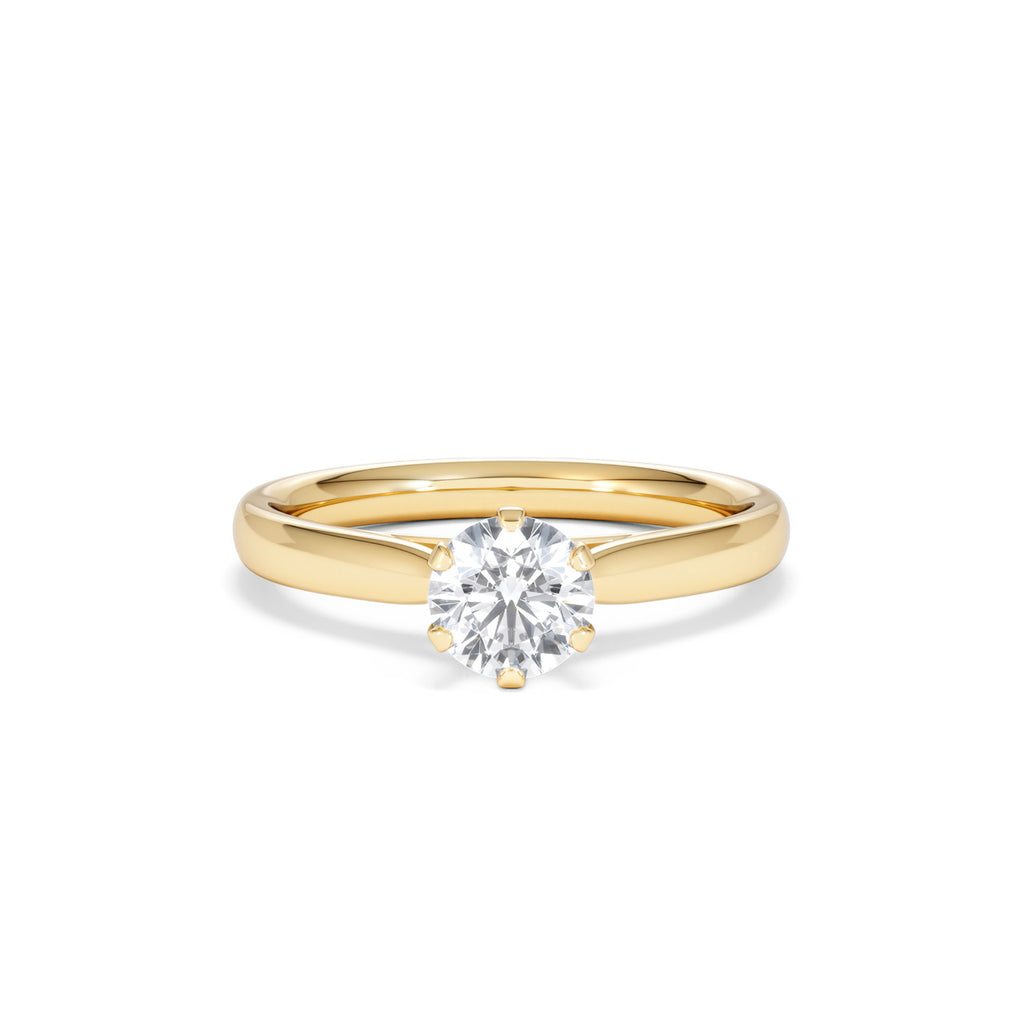 Certified 0.70CT Chloe High 18K Gold Engagement Ring G/SI2