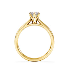 Certified 0.70CT Chloe High 18K Gold Engagement Ring G/VS