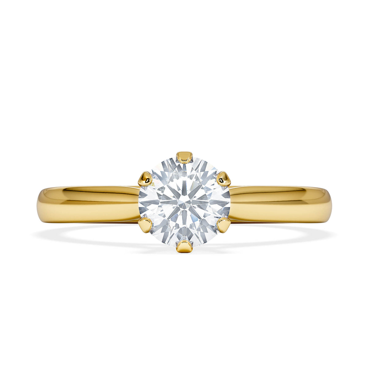 Certified 0.70CT Chloe High 18K Gold Engagement Ring G/VS