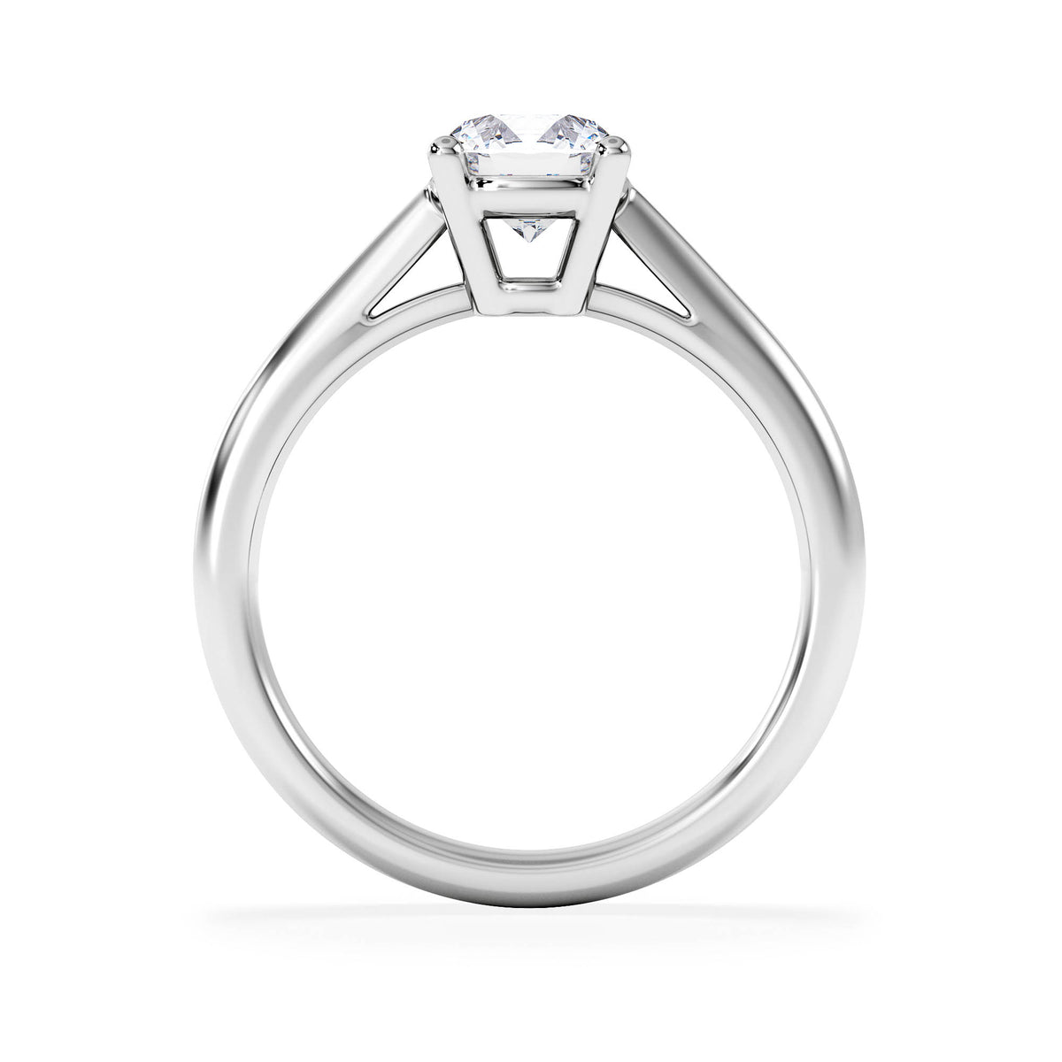 1 Carat Diamond Engagement Ring Elysia Lab FVS1 18K White Gold