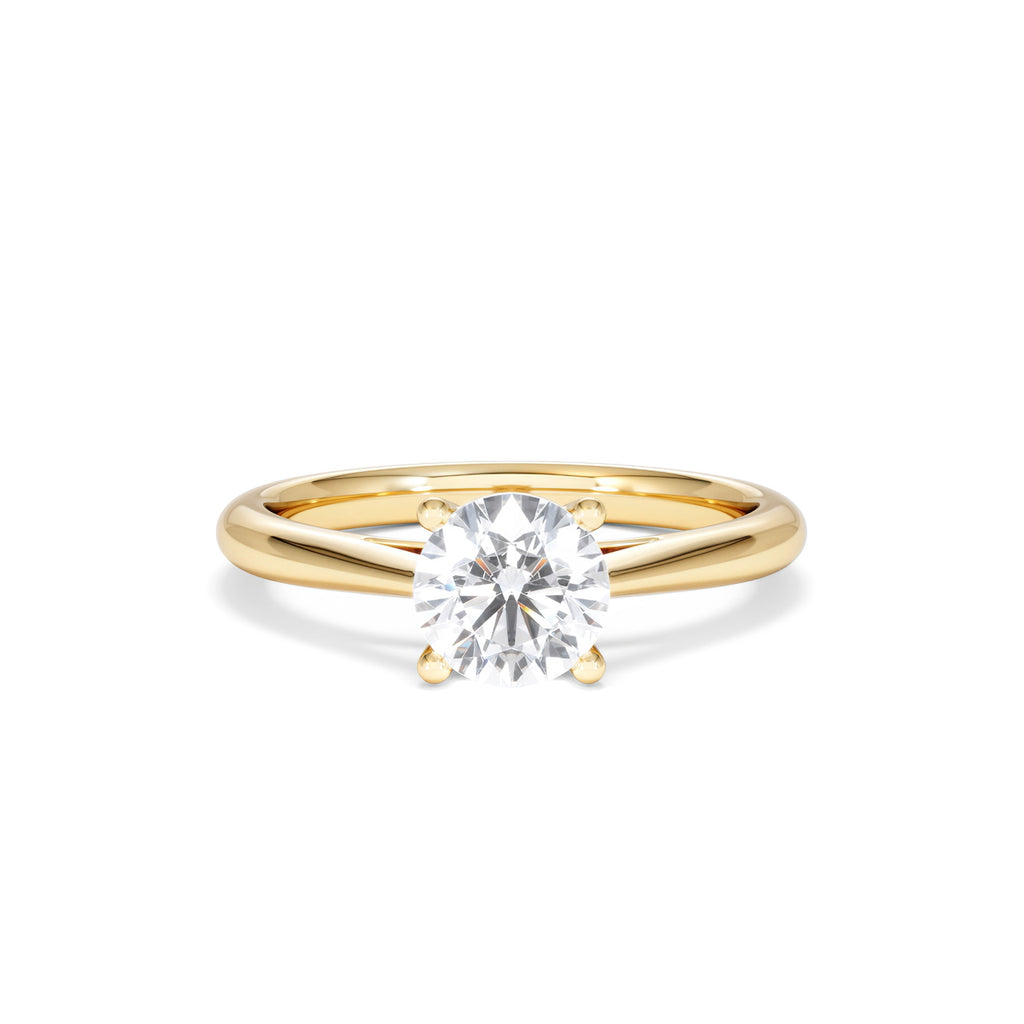 Engagement Ring Certified 1.00CT Elysia 18K Gold E/VS2