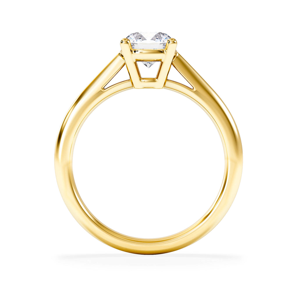 1 Carat Diamond Engagement Ring Elysia Lab FVS1 IGI Certified 18K Gold