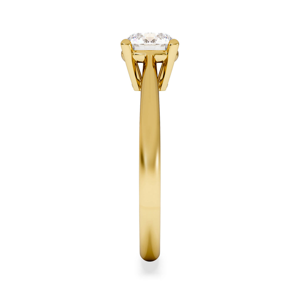 1 Carat Diamond Engagement Ring Elysia Lab FVS1 IGI Certified 18K Gold