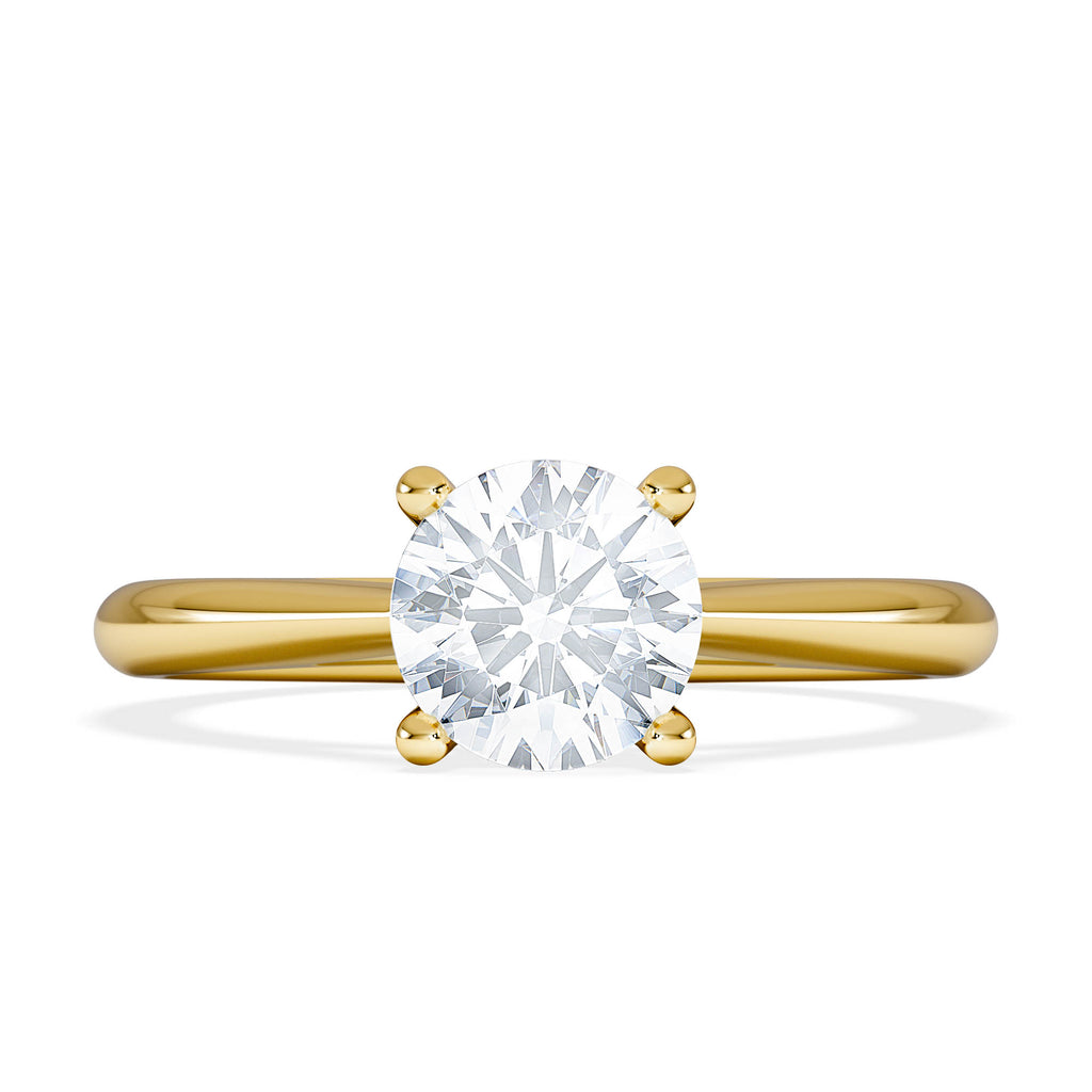 1 Carat Diamond Engagement Ring Elysia Lab FVS1 IGI Certified 18K Gold