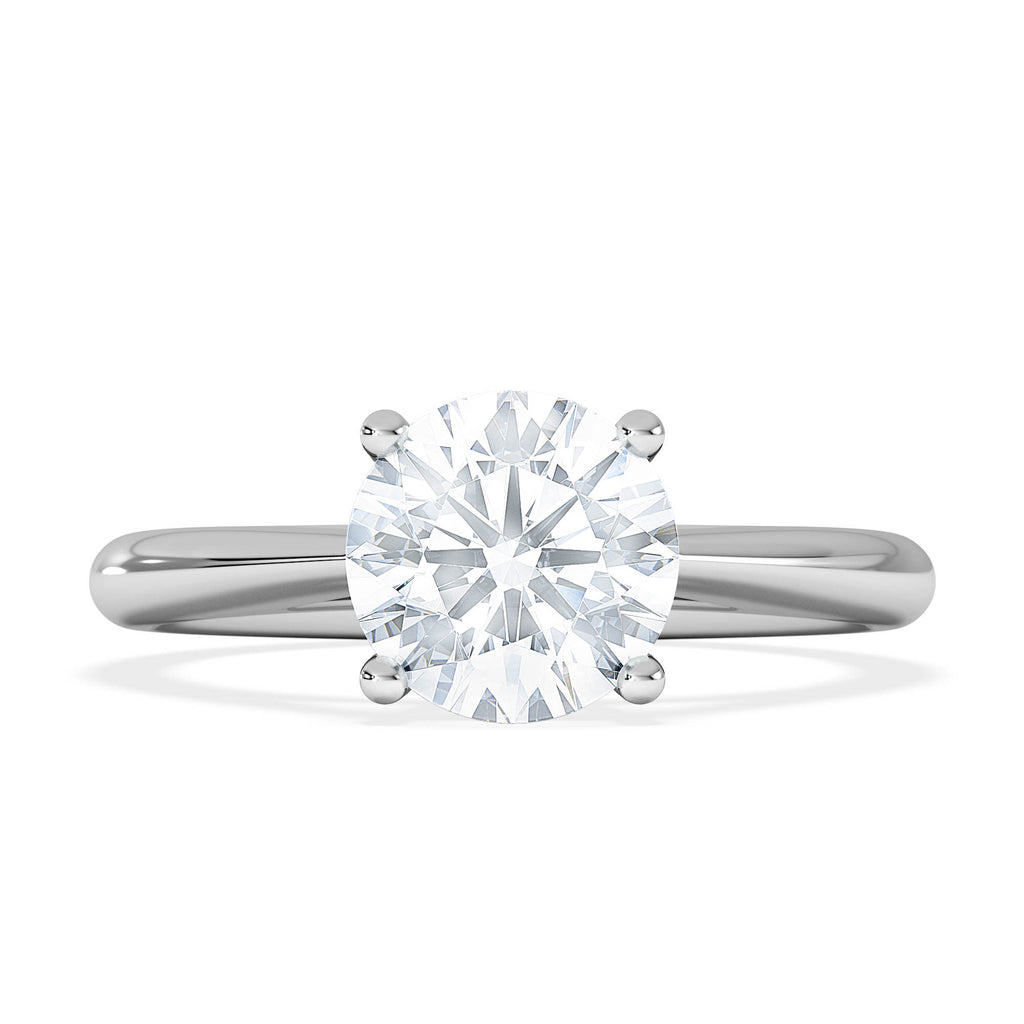 1.50ct Diamond Engagement Ring Elysia Lab F/VS1 IGI Certified Platinum