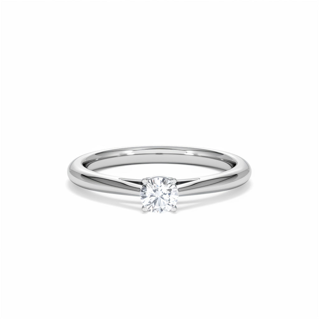 Engagement Ring Certified Elysia Platinum Diamond 0.25CT G/VS