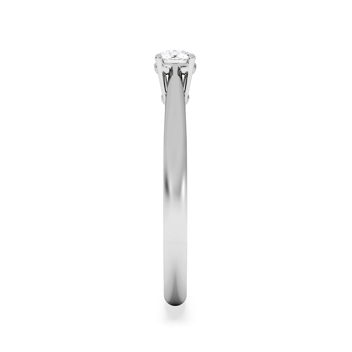Engagement Ring Certified Elysia 18K White Gold Diamond 0.25CT-F-G/VS