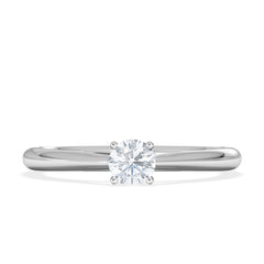 Engagement Ring Certified Elysia 18K White Gold Diamond 0.25CT-G-H/SI