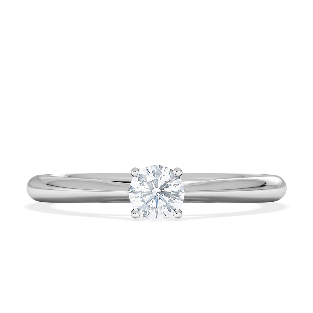 Engagement Ring Certified Elysia 18K White Gold Diamond 0.25CT-F-G/VS