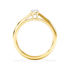 Engagement Ring Certified Elysia 18K Gold Diamond 0.25CT-G-H/SI