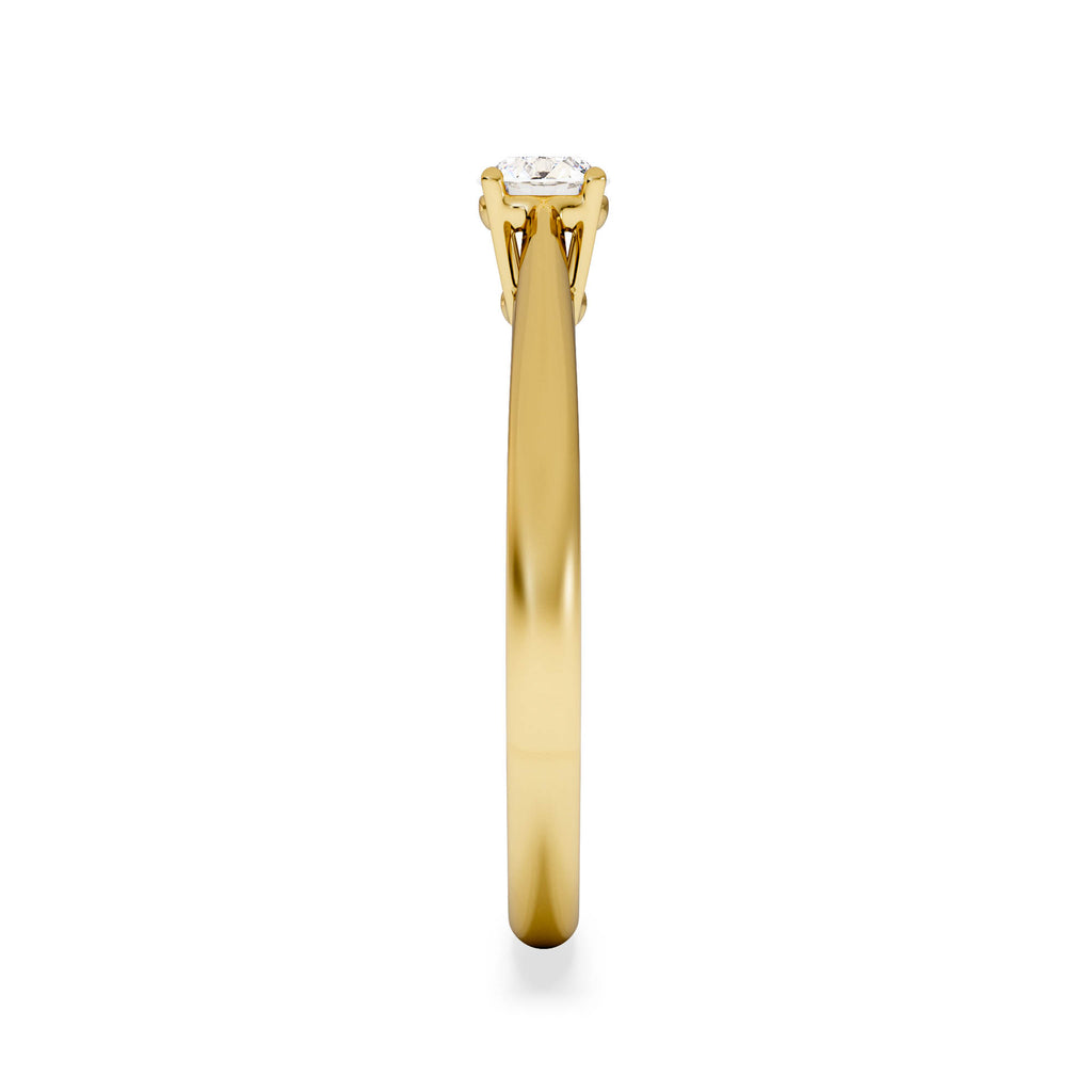 Engagement Ring Certified Elysia 18K Gold Diamond 0.25CT