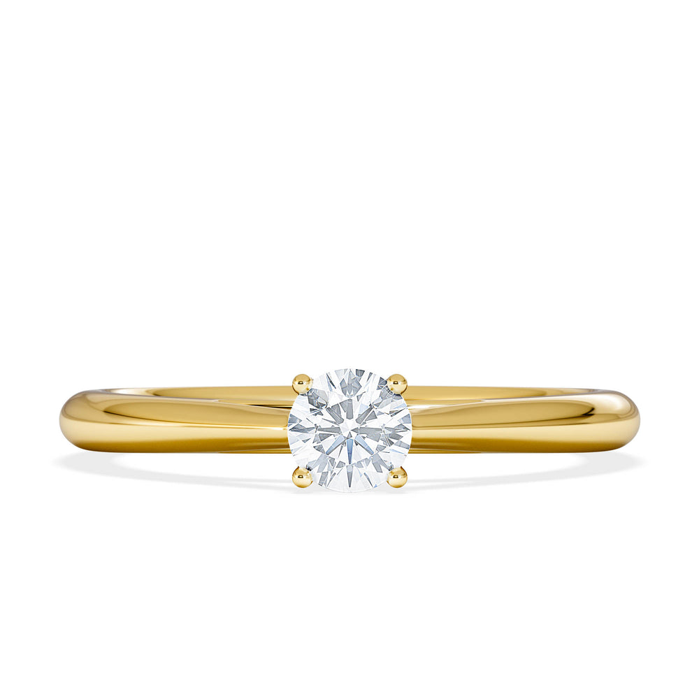 Engagement Ring Certified Elysia 18K Gold Diamond 0.25CT-G-H/SI