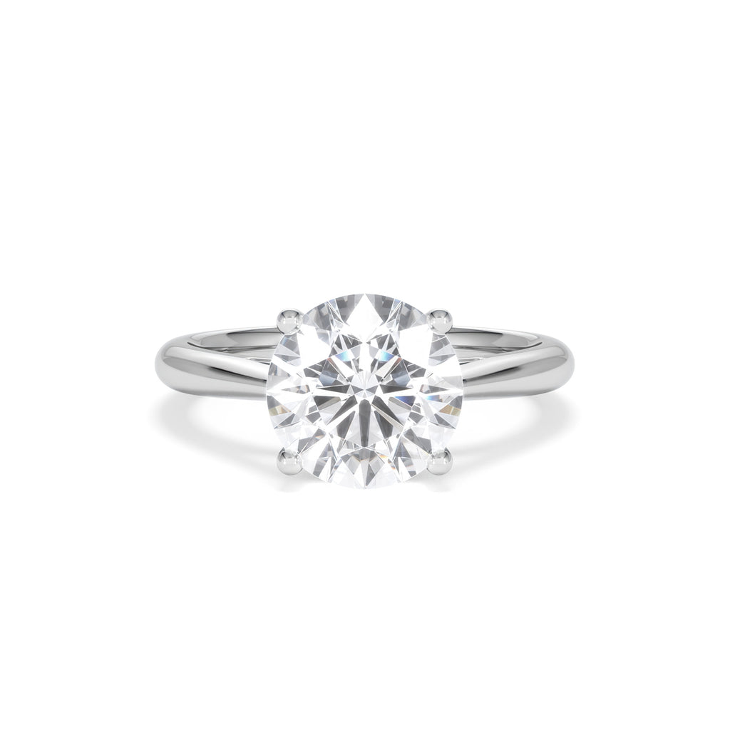 Elysia 3.00ct Lab Diamond Round Cut Engagement Ring in 18K White Gold G/VS1