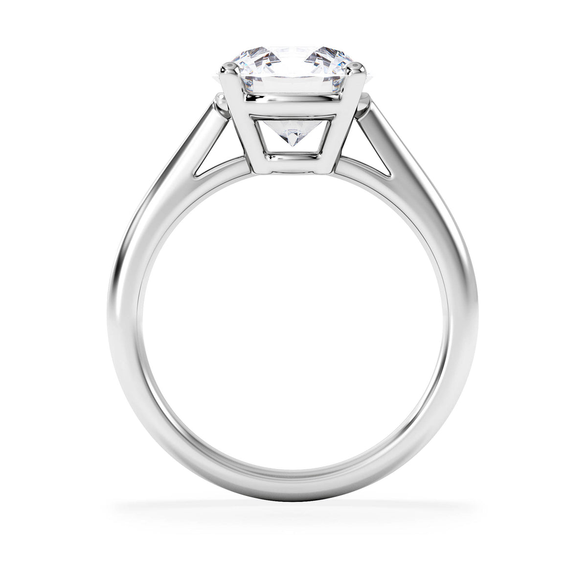Elysia 3.00ct Lab Diamond Round Cut Engagement Ring in 18K White Gold G/VS1