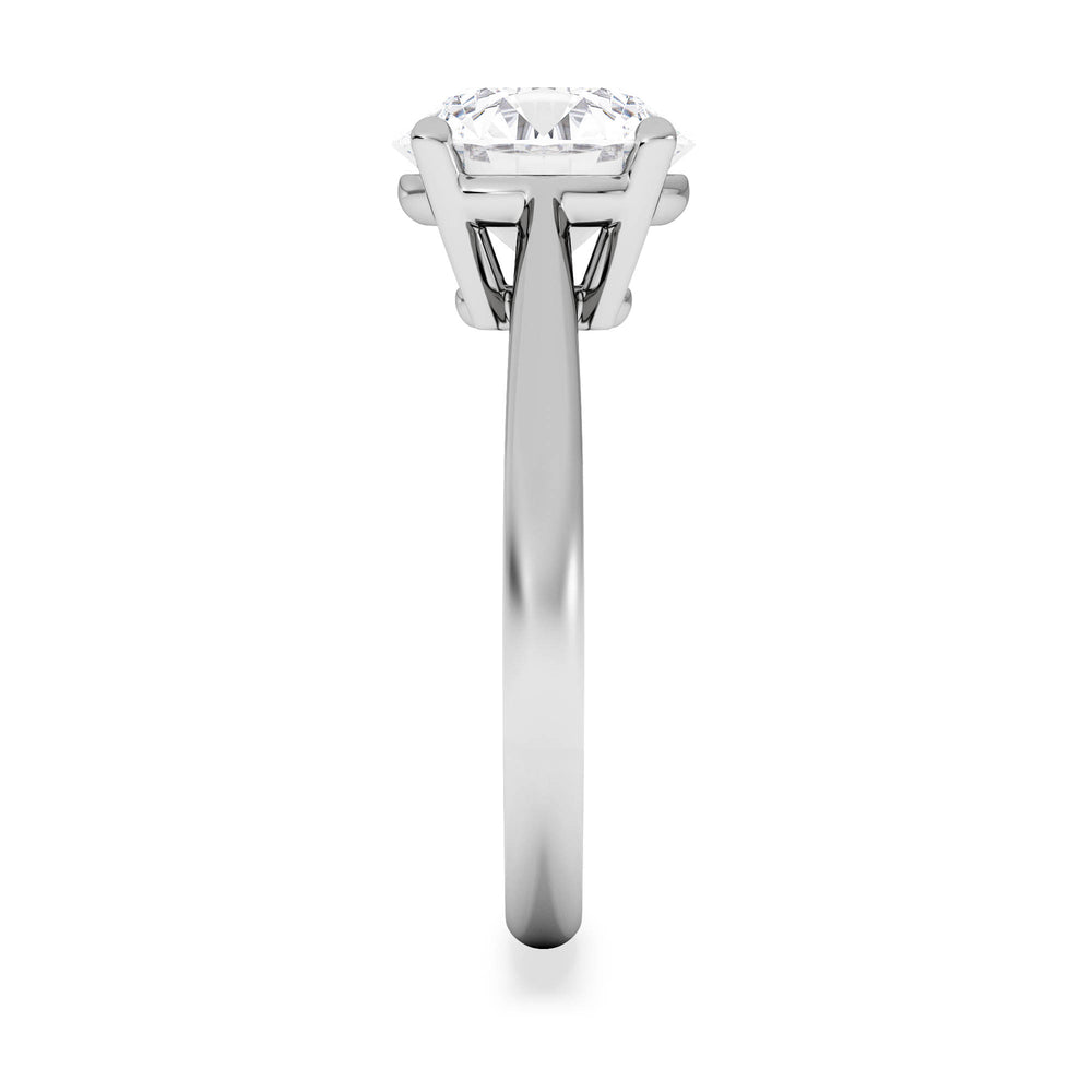 Elysia 3.00ct Lab Diamond Round Cut Engagement Ring in 18K White Gold G/VS1