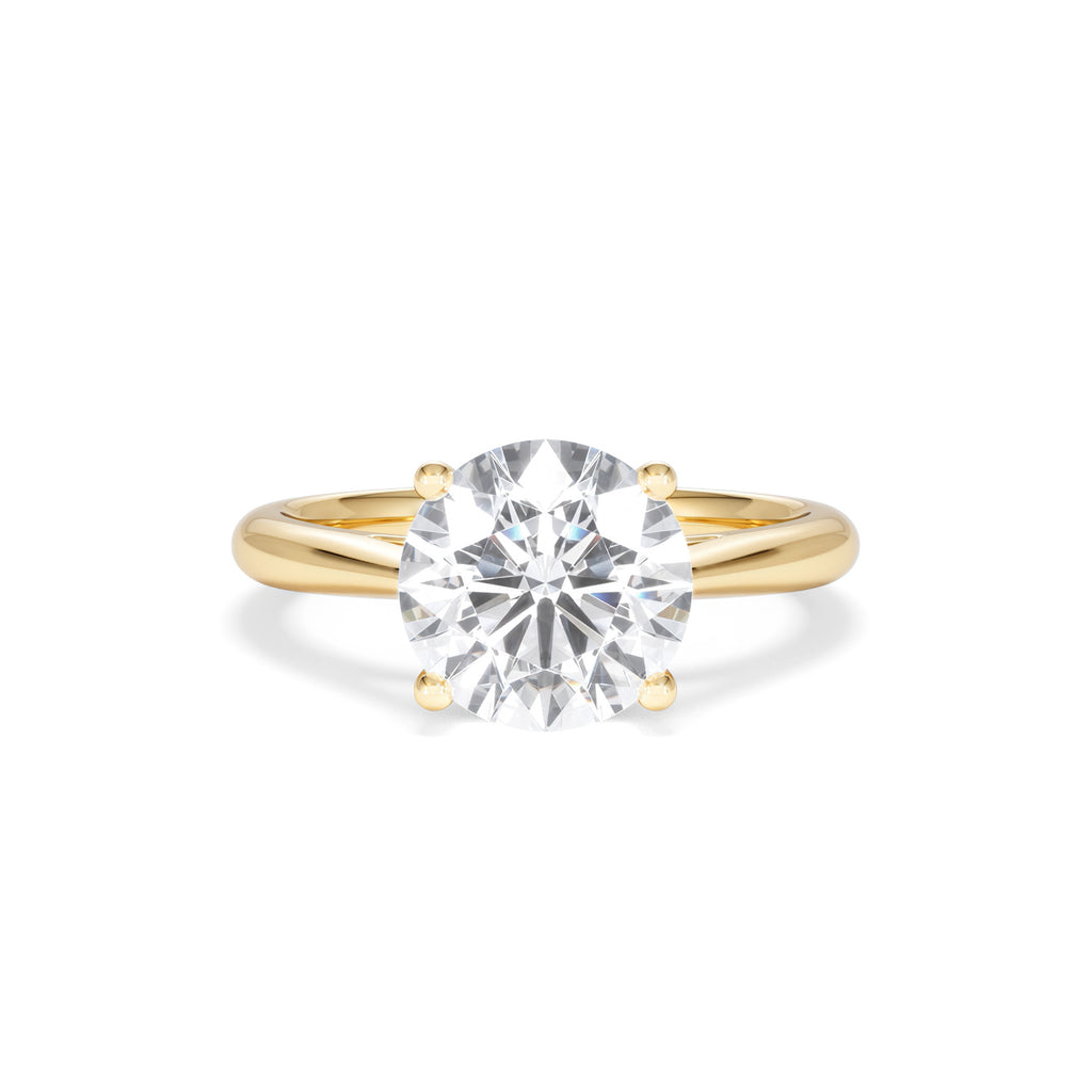 Elysia 3.00ct Lab Diamond Round Cut Engagement Ring in 18K Yellow Gold G/VS1