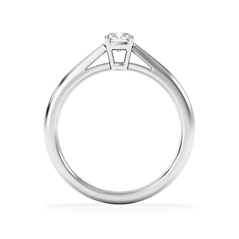 Engagement Ring Certified Elysia Platinum Diamond 0.33CT H/SI