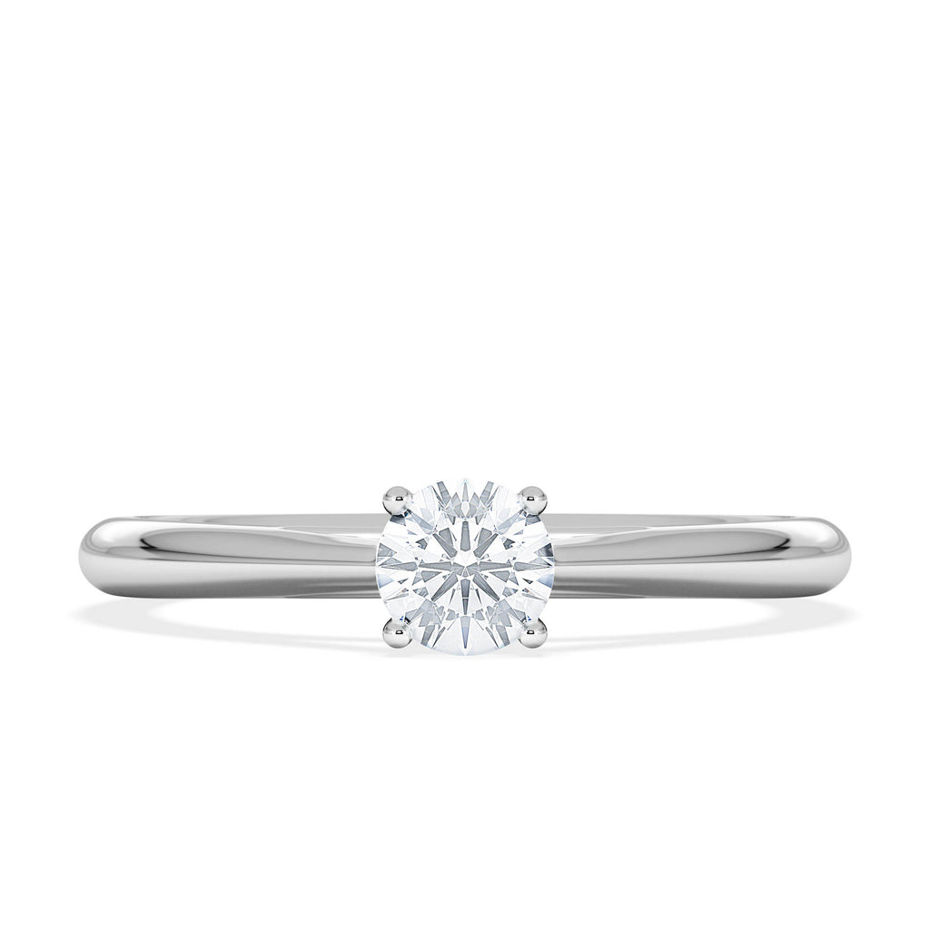 Engagement Ring Certified Elysia Platinum Diamond 0.33CT H/SI