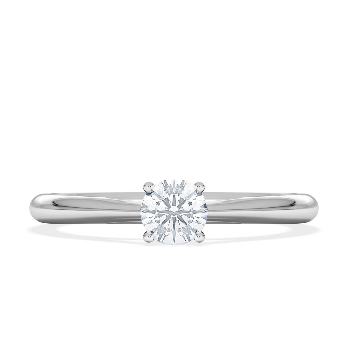 Engagement Ring Certified Elysia Platinum Diamond 0.33CT H/SI