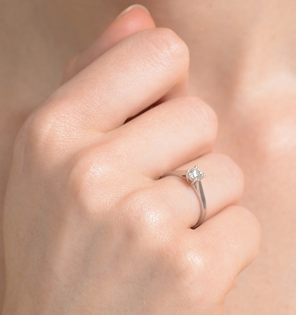 Engagement Ring Elysia 0.33ct Lab Diamond H/Si in Platinum