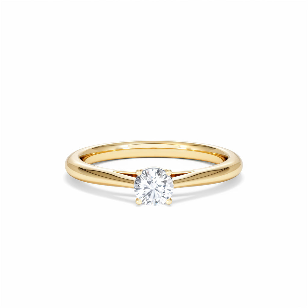 Engagement Ring Certified Elysia 18K Gold Diamond 0.33CT-G-H/SI