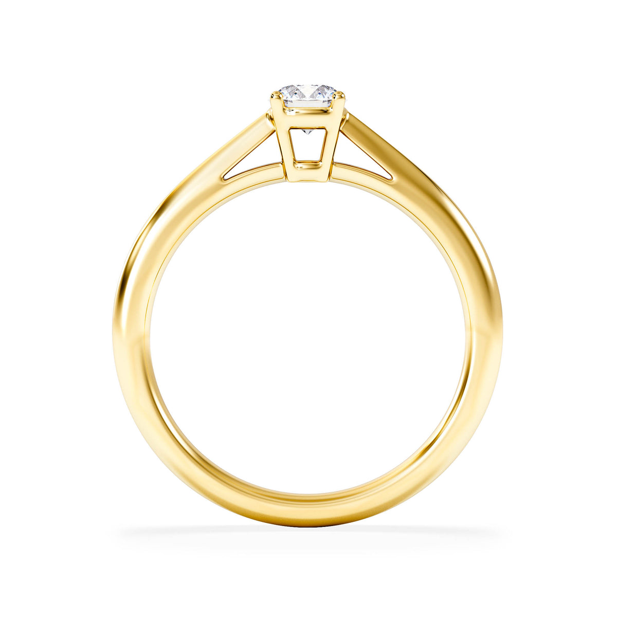 Engagement Ring Certified Elysia 18K Gold Diamond 0.33CT