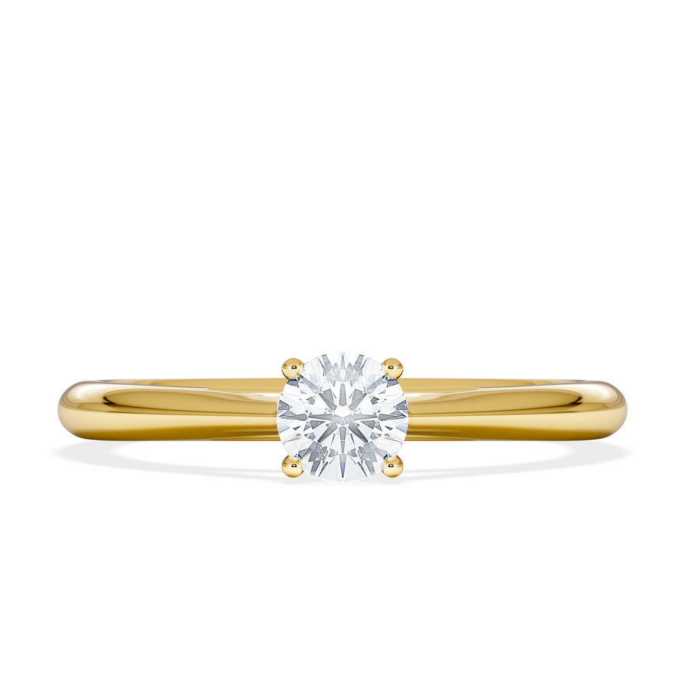 Engagement Ring Certified Elysia 18K Gold Diamond 0.33CT