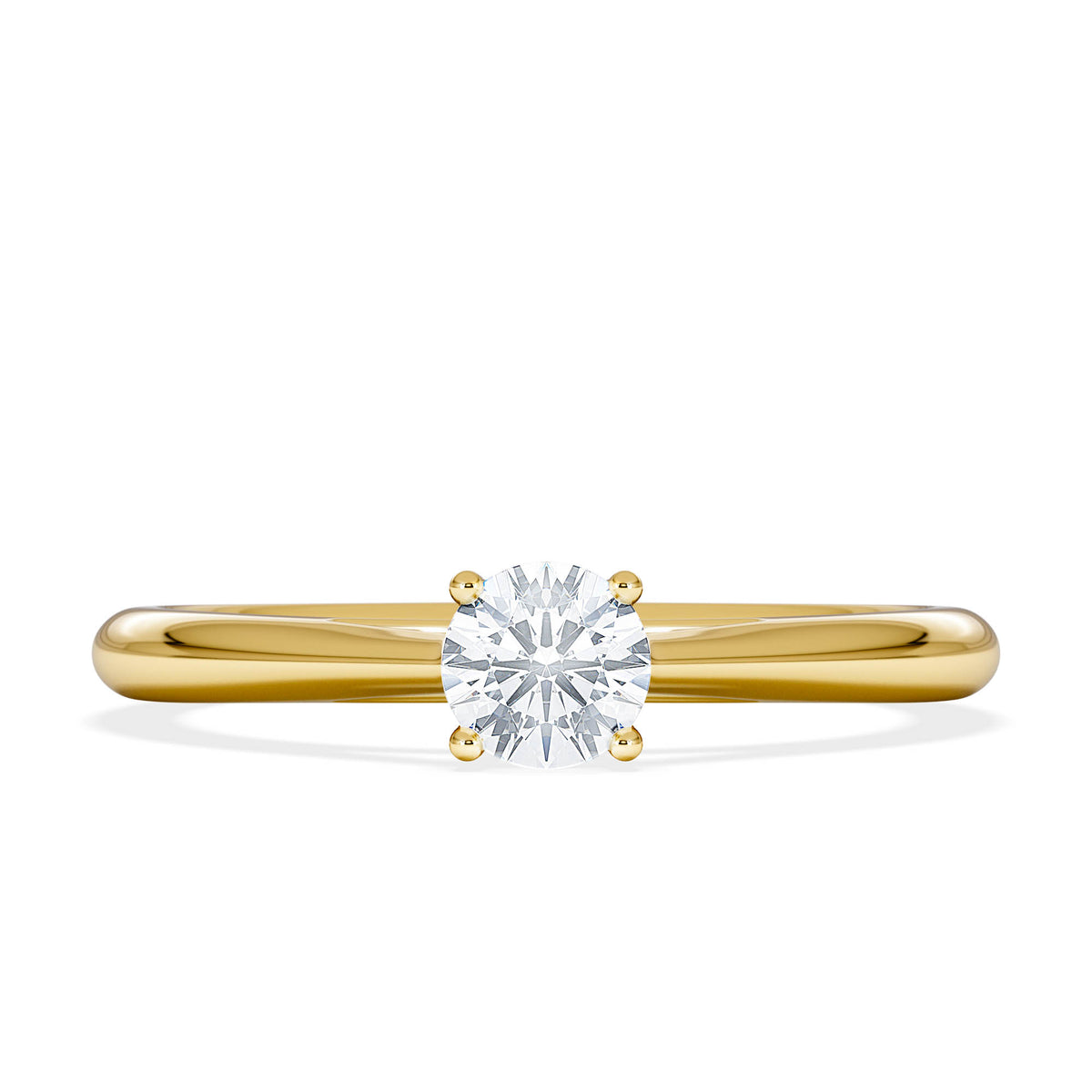 Engagement Ring Certified Elysia 18K Gold Diamond 0.33CT-G-H/SI