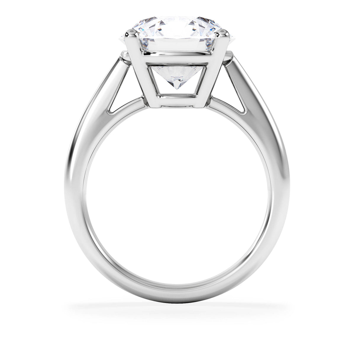 Elysia 5.00ct Lab Diamond Round Cut Engagement Ring in 18K White Gold G/VS1