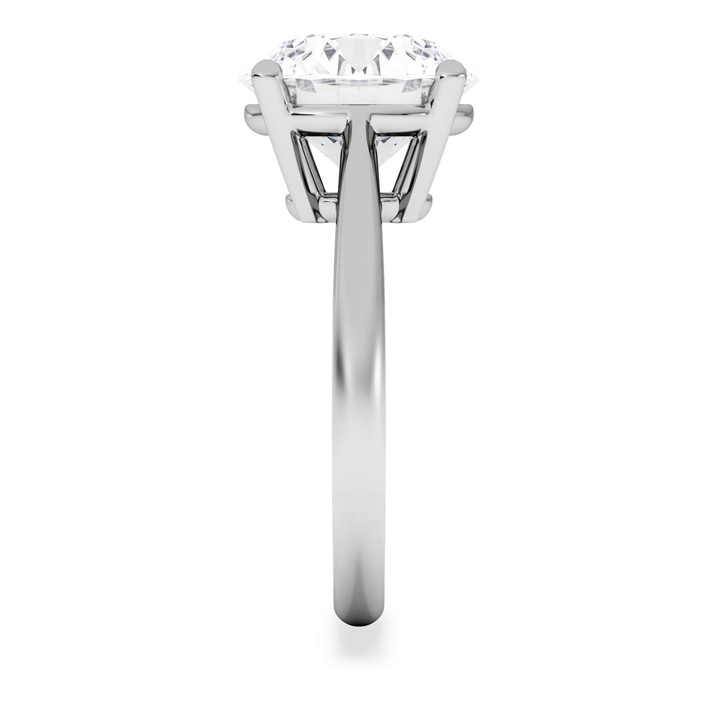 Elysia 5.00ct Lab Diamond Round Cut Engagement Ring in 18K White Gold G/VS1
