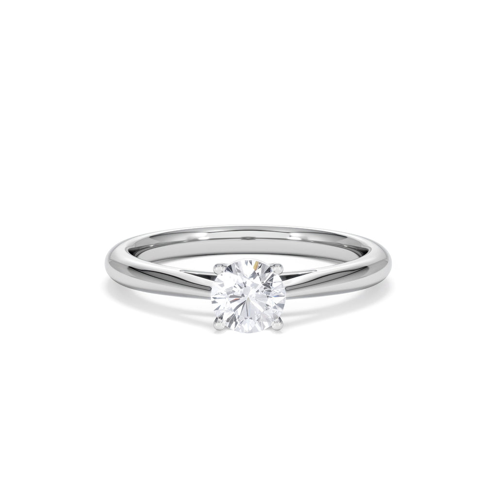 Platinum Half Carat Diamond Engagement Ring Elysia Lab F/VS1